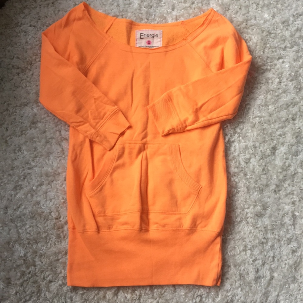 3/4 Sleeve Fuzzy Comfy Bright Sweatshirt